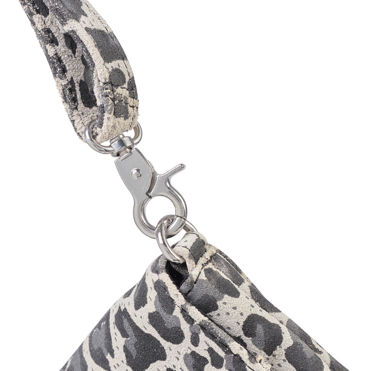 Clutch Grey leopard leather