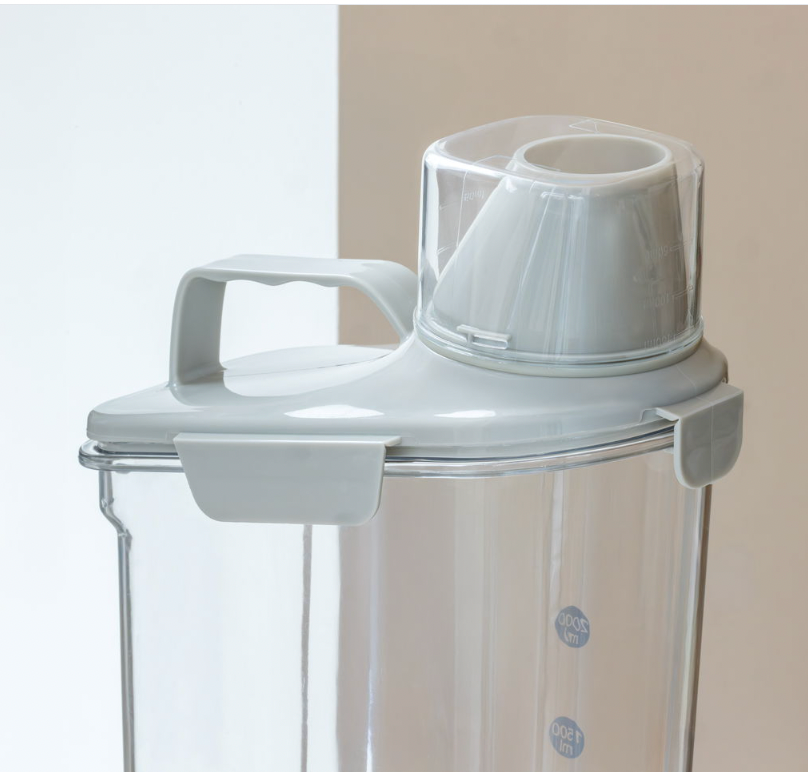 Beholder med målebæger - 2 pak