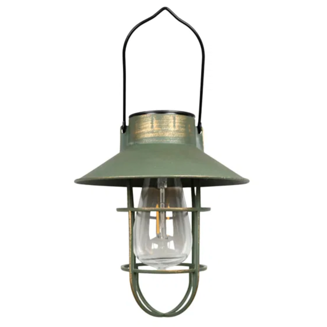 Solar lampe med ophæng - Grøn / guld