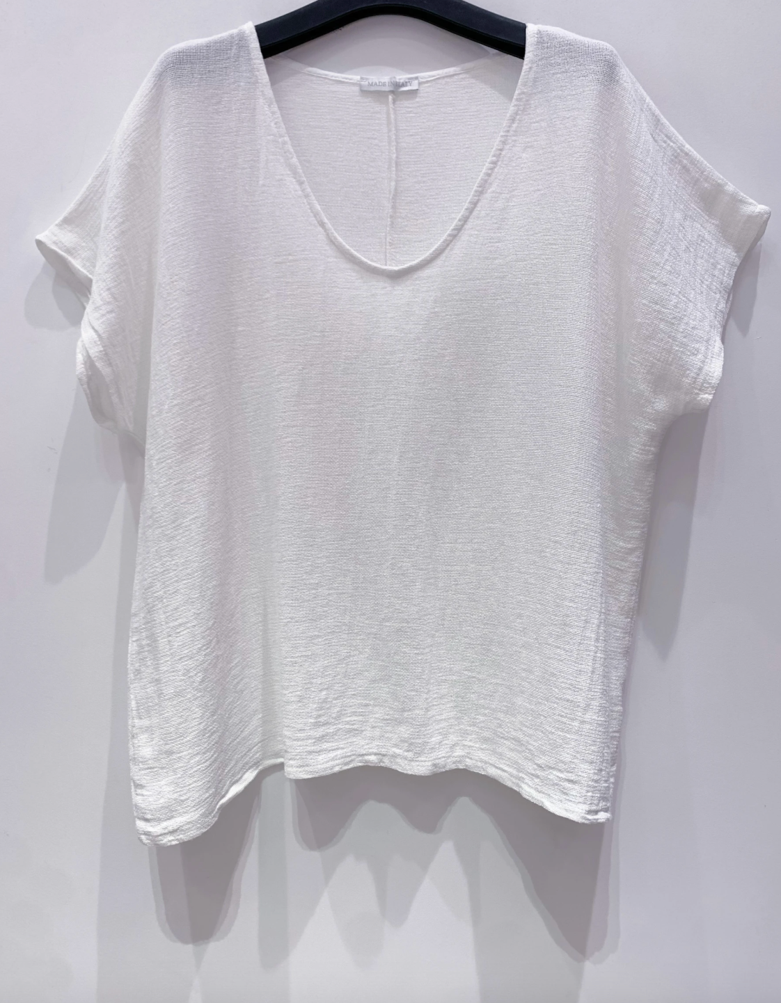 T-shirt Cozy hørmix - Hvid