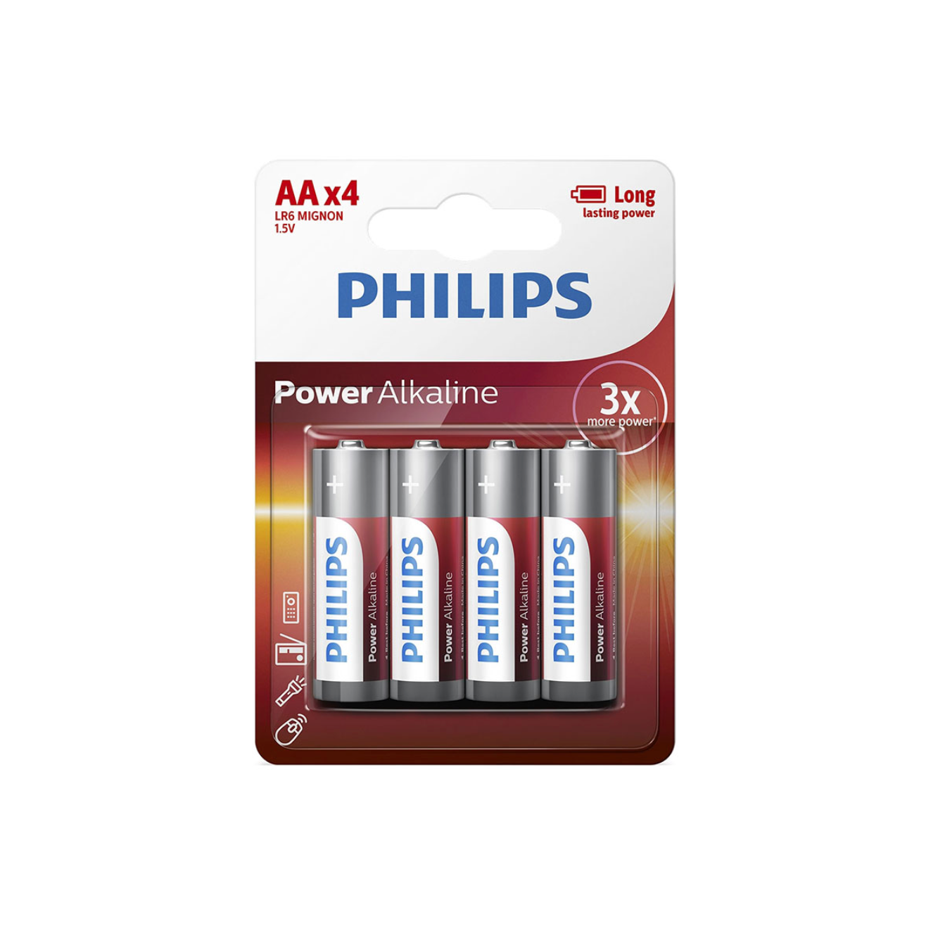 Batterier Philips - AA pakke med 4 stk.