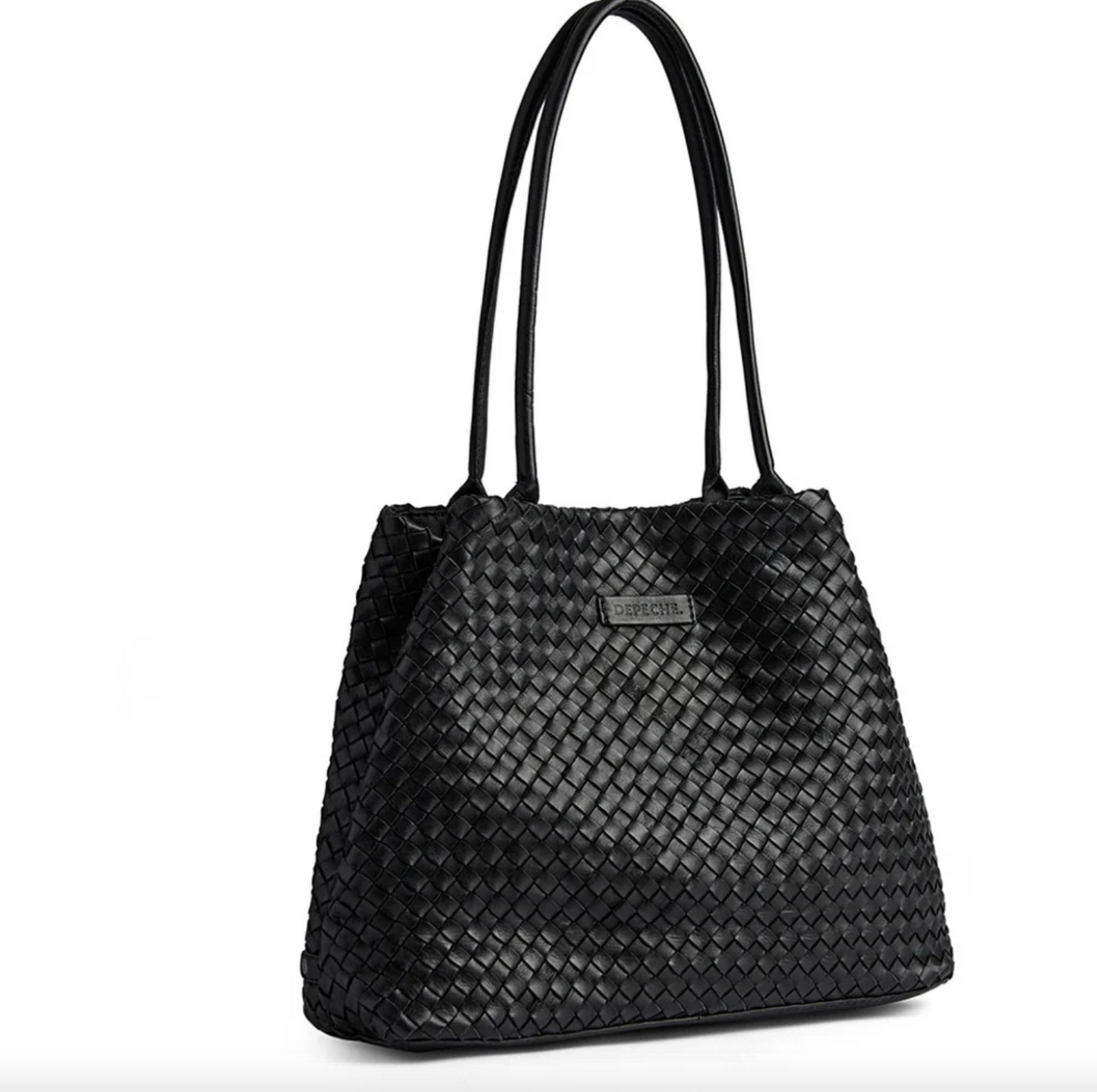 Shopper i flettet skind - Black