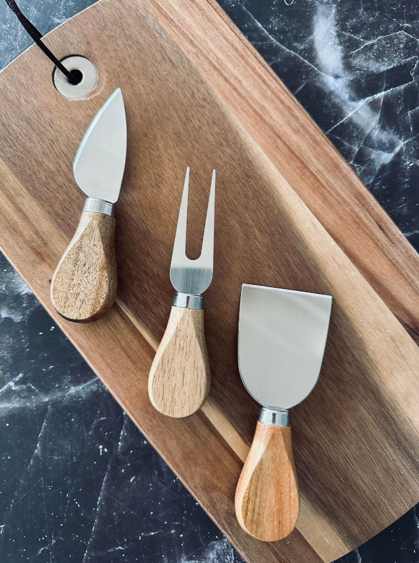 Skærebræt med osteknive - God til tapas