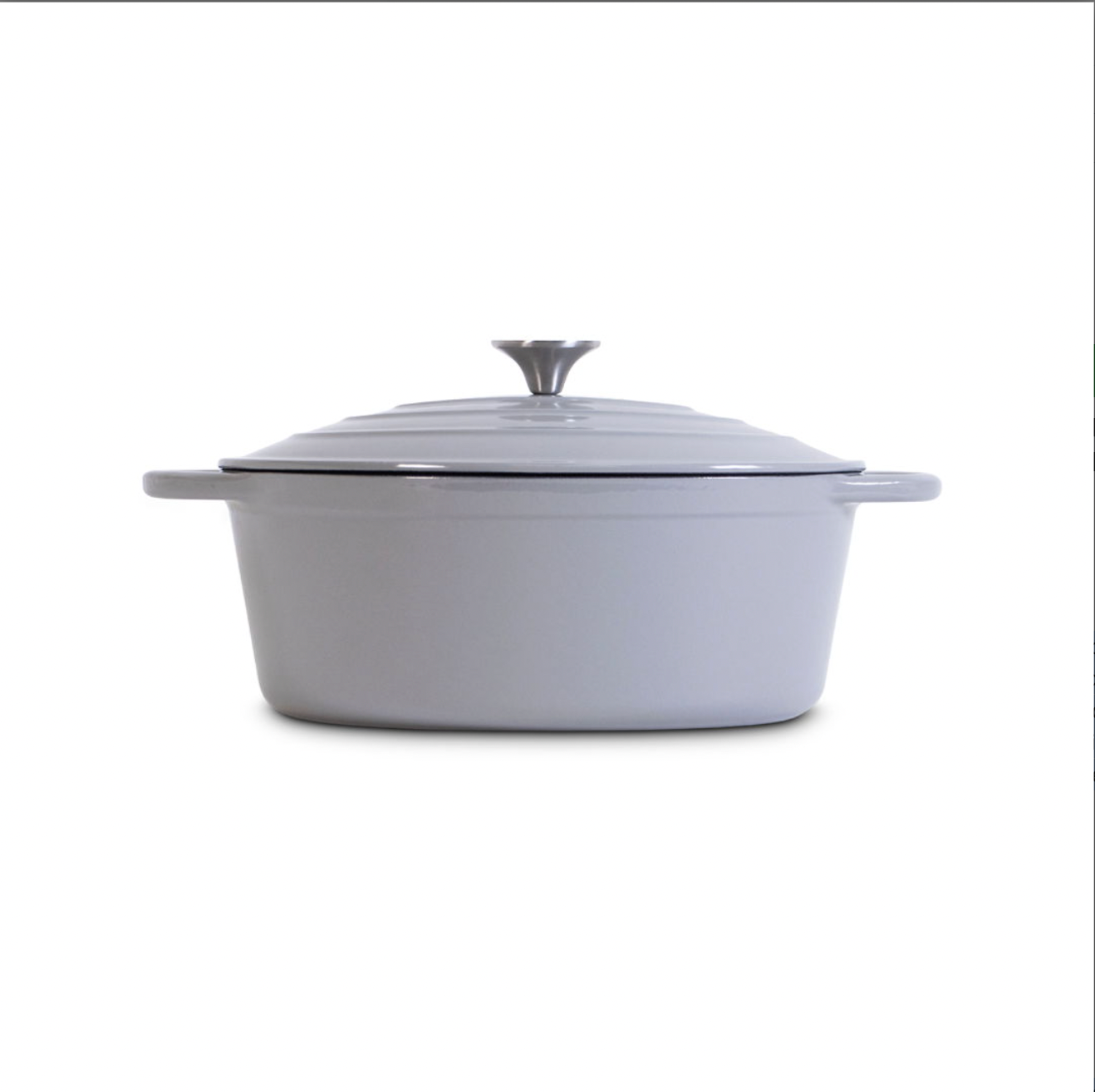 Emaljeret støbejern oval gryde 30x22,5cm