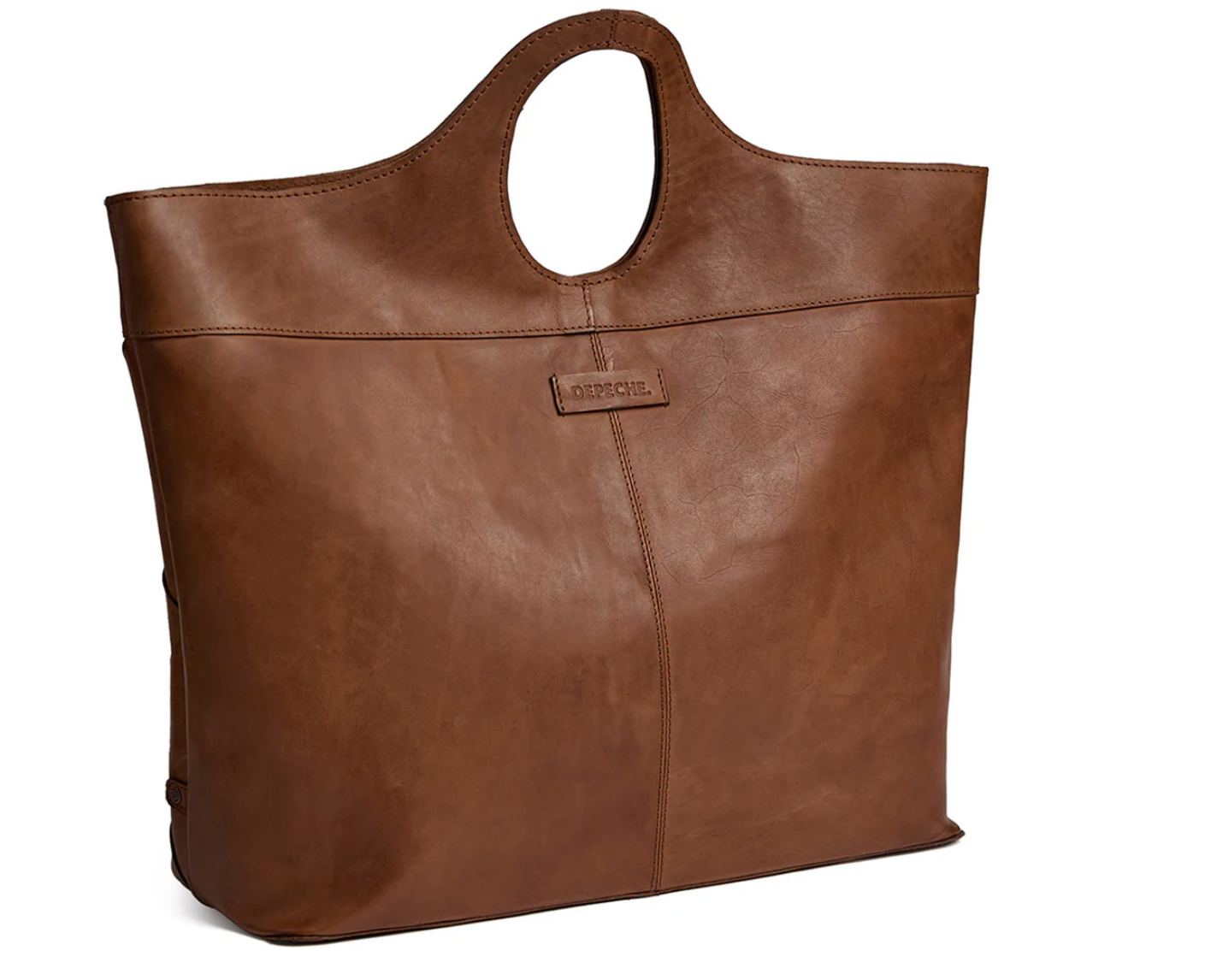 Eksklusiv håndflettet shopper - Soft cognac