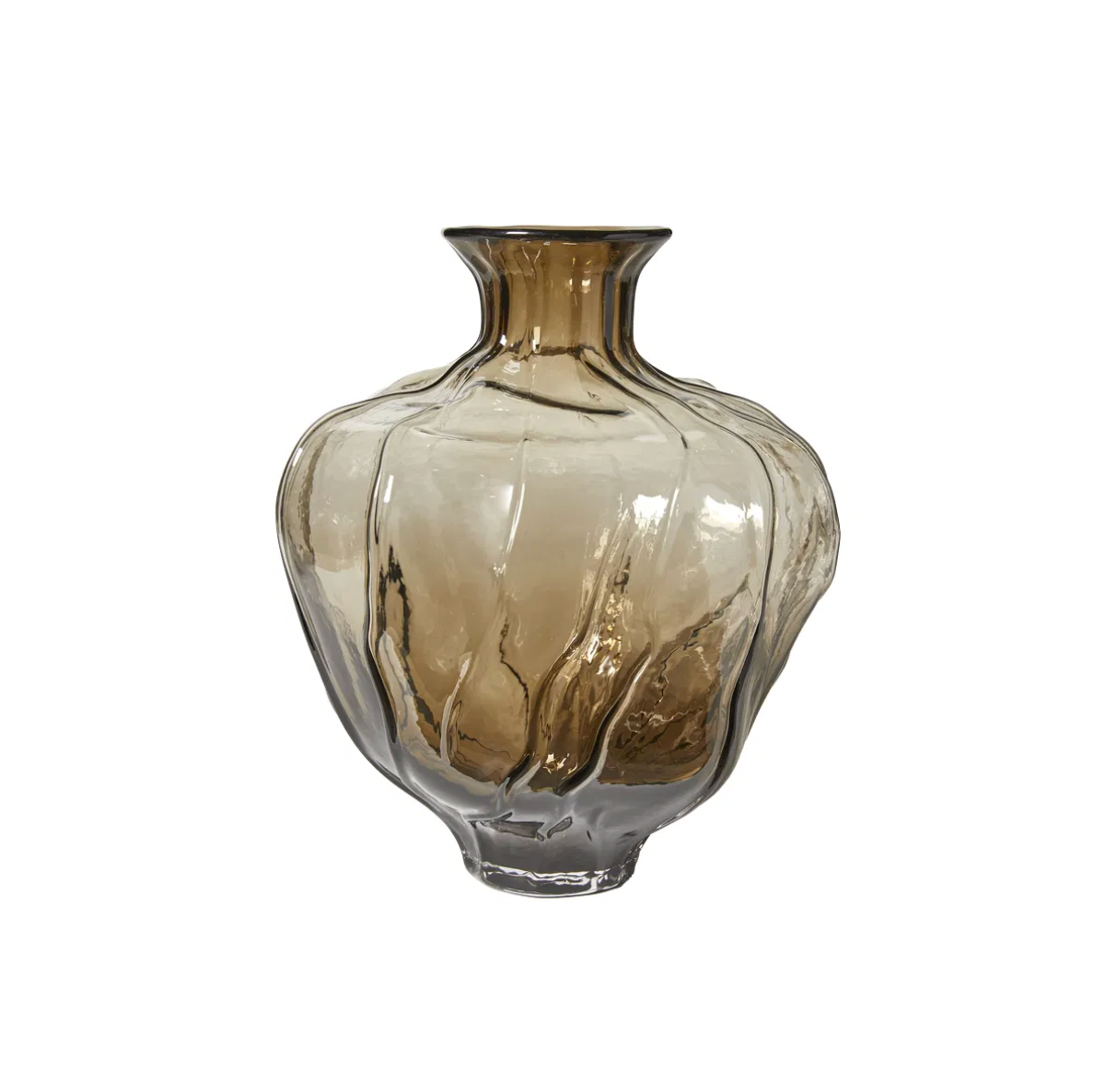 Vase Thelma big brown - Mundblæst