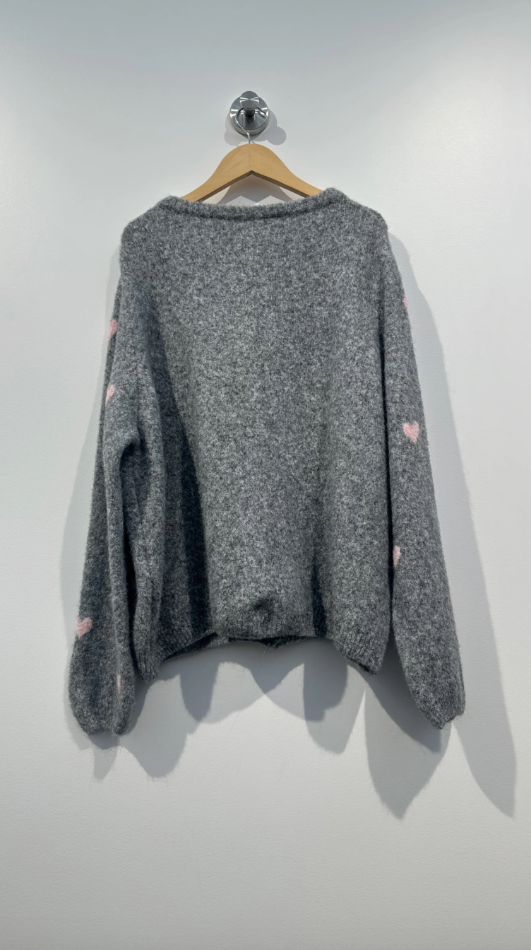 Cardigan Alpaga - Hjerter