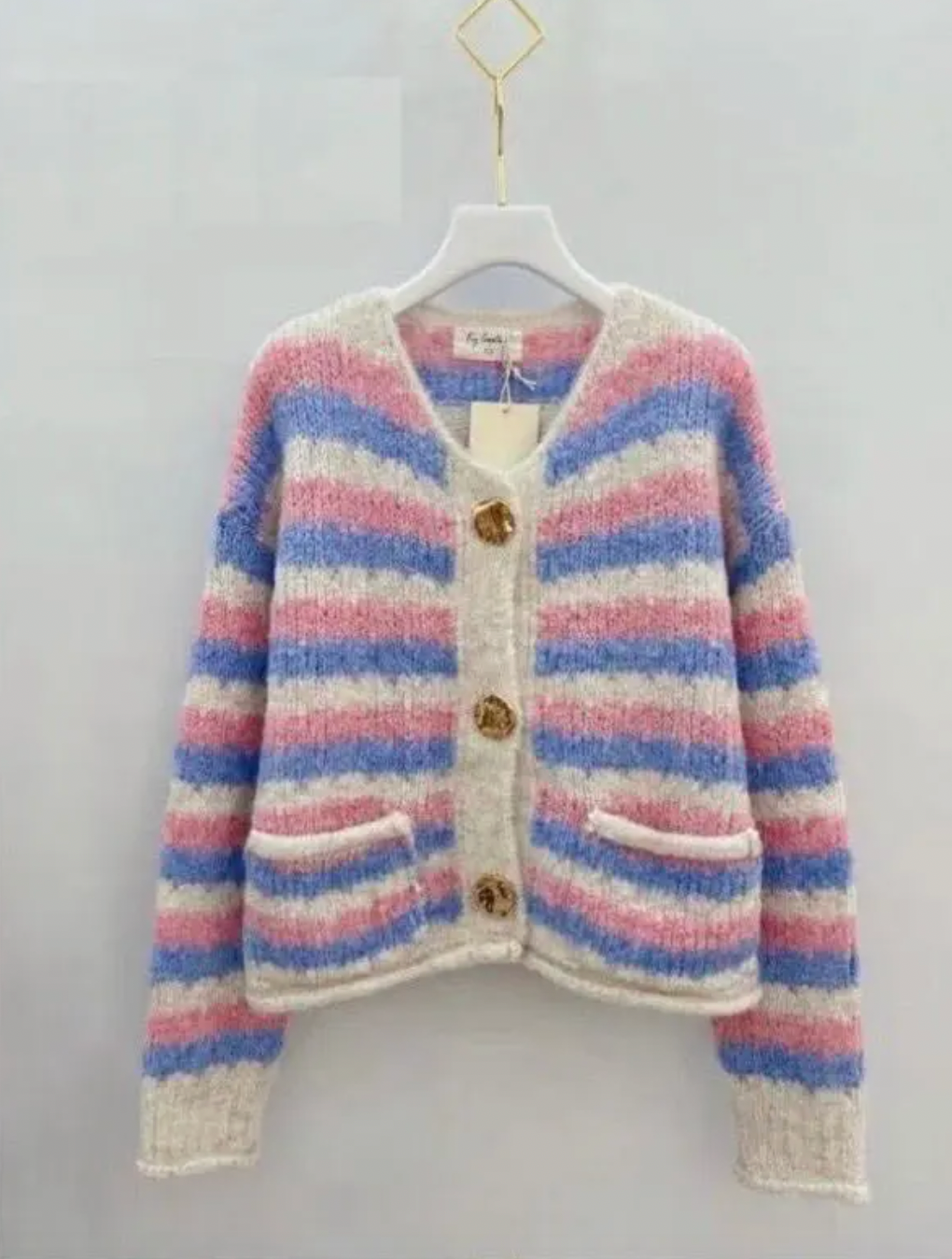 Cardigan Pastel strib