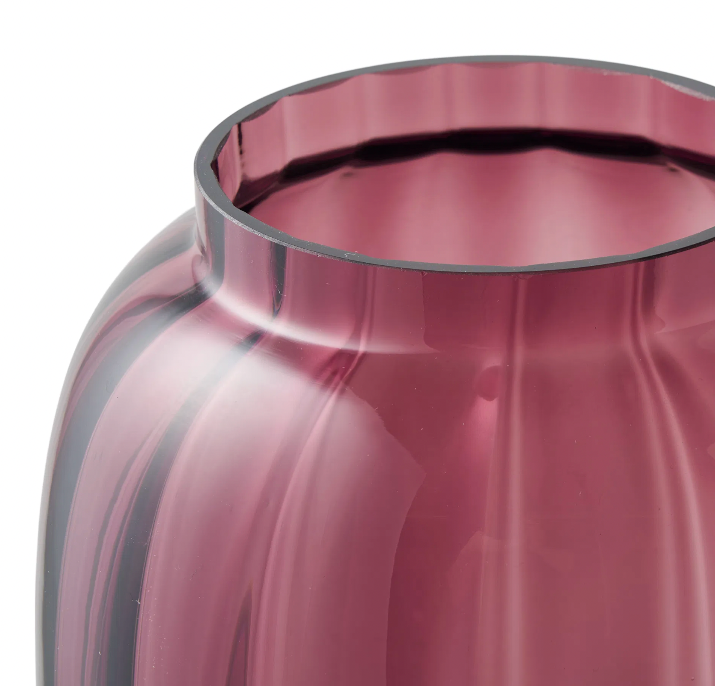 Vase bordeaux - Mundblæst glas