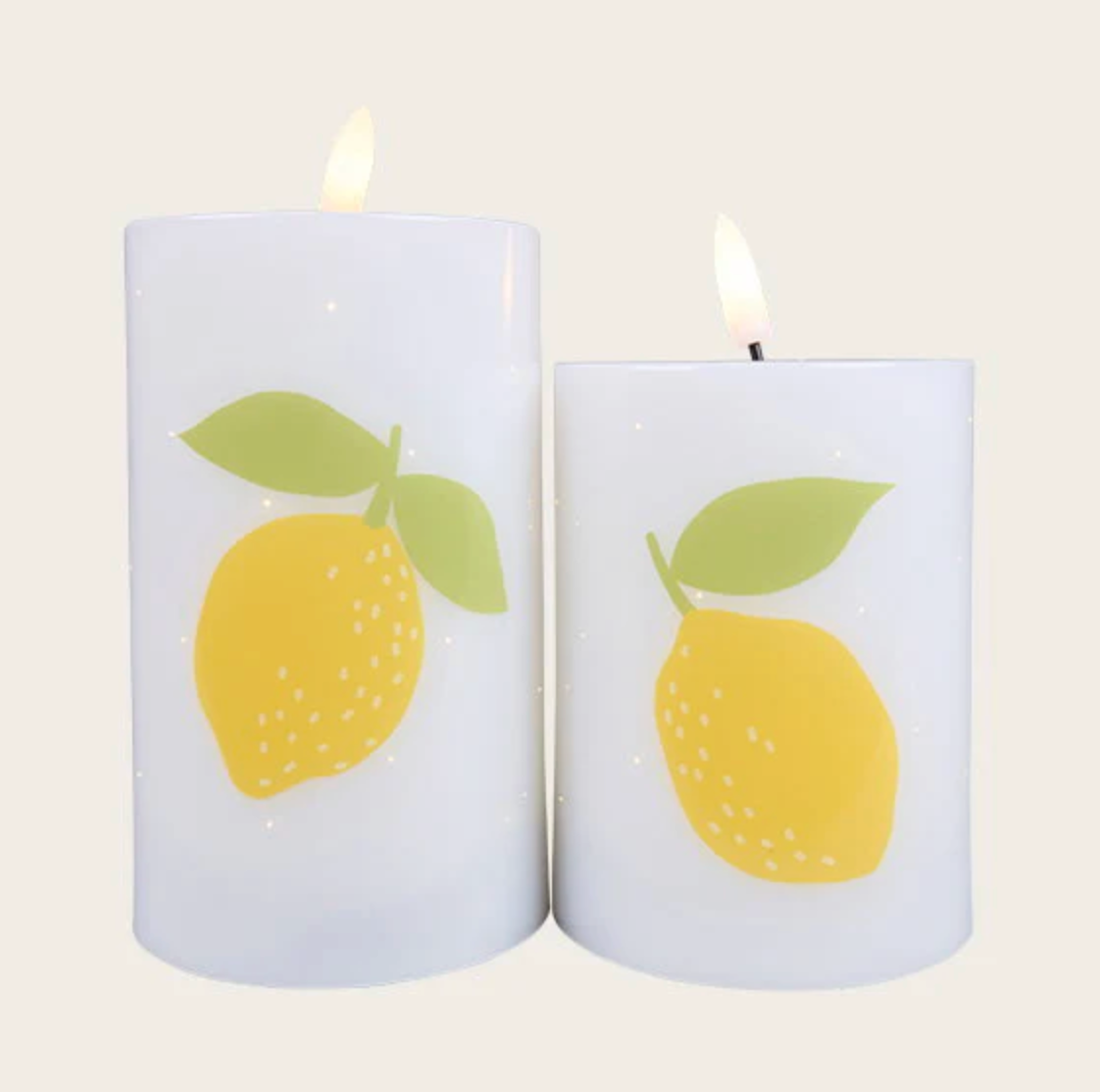 LED Bloklys TWINKLE Citrus - Sæt med 2 stk.