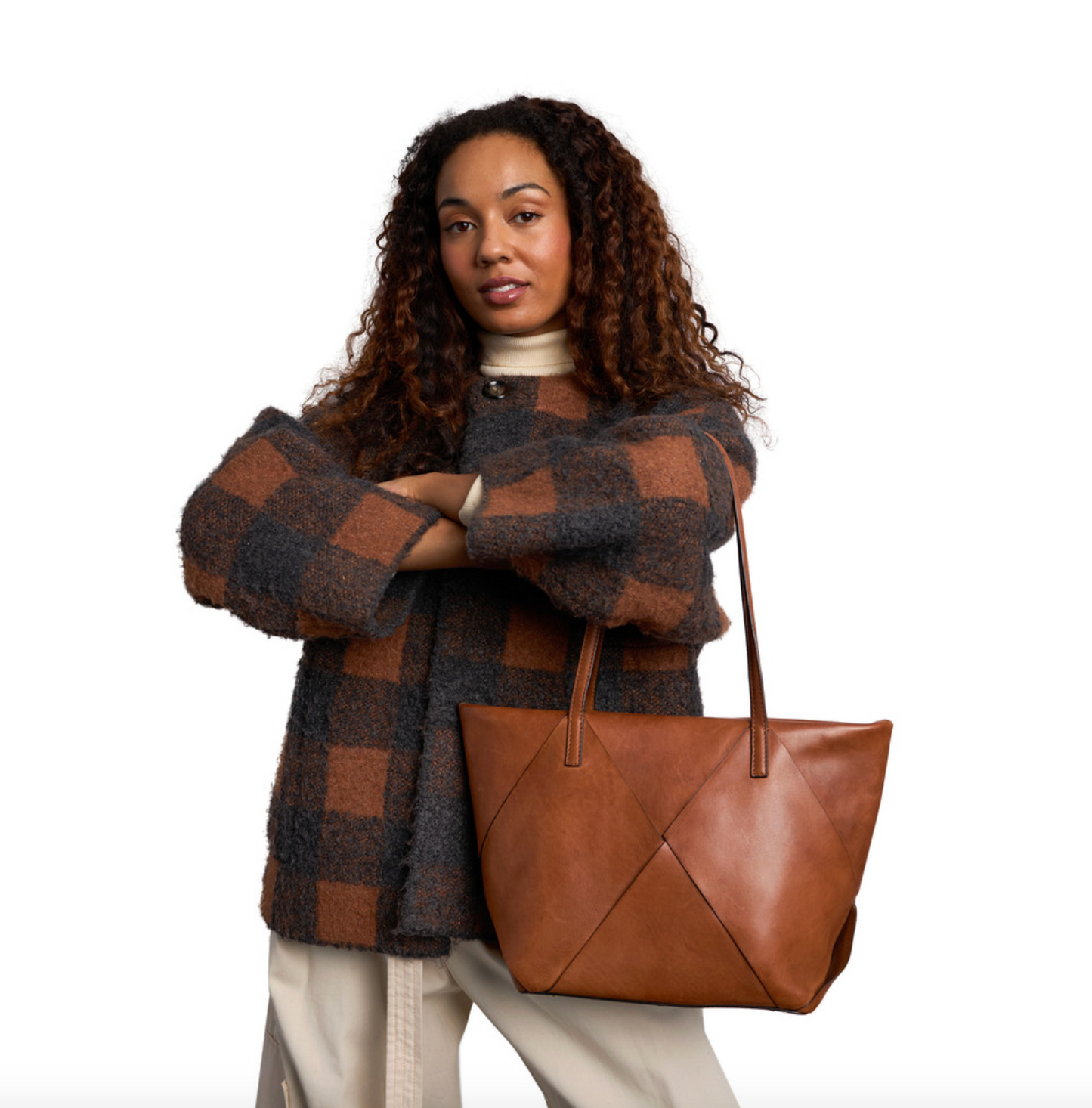 Skuldertaske Olia cognac