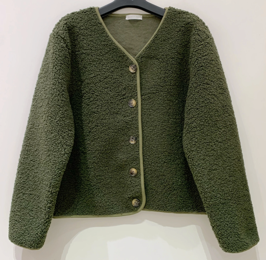 Jakke Fleece kaki