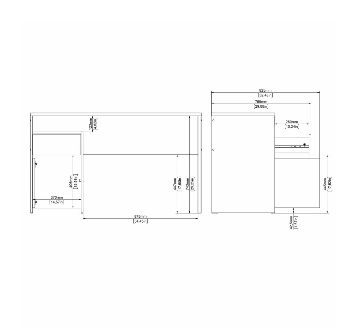 Skrivebord Black Nordic
