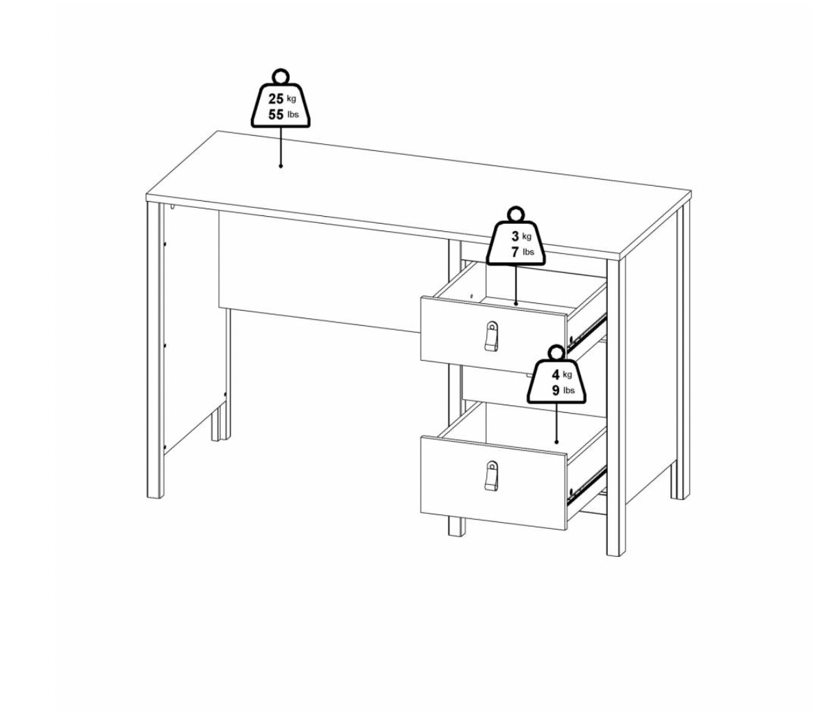 Skrivebord Nordic - Black