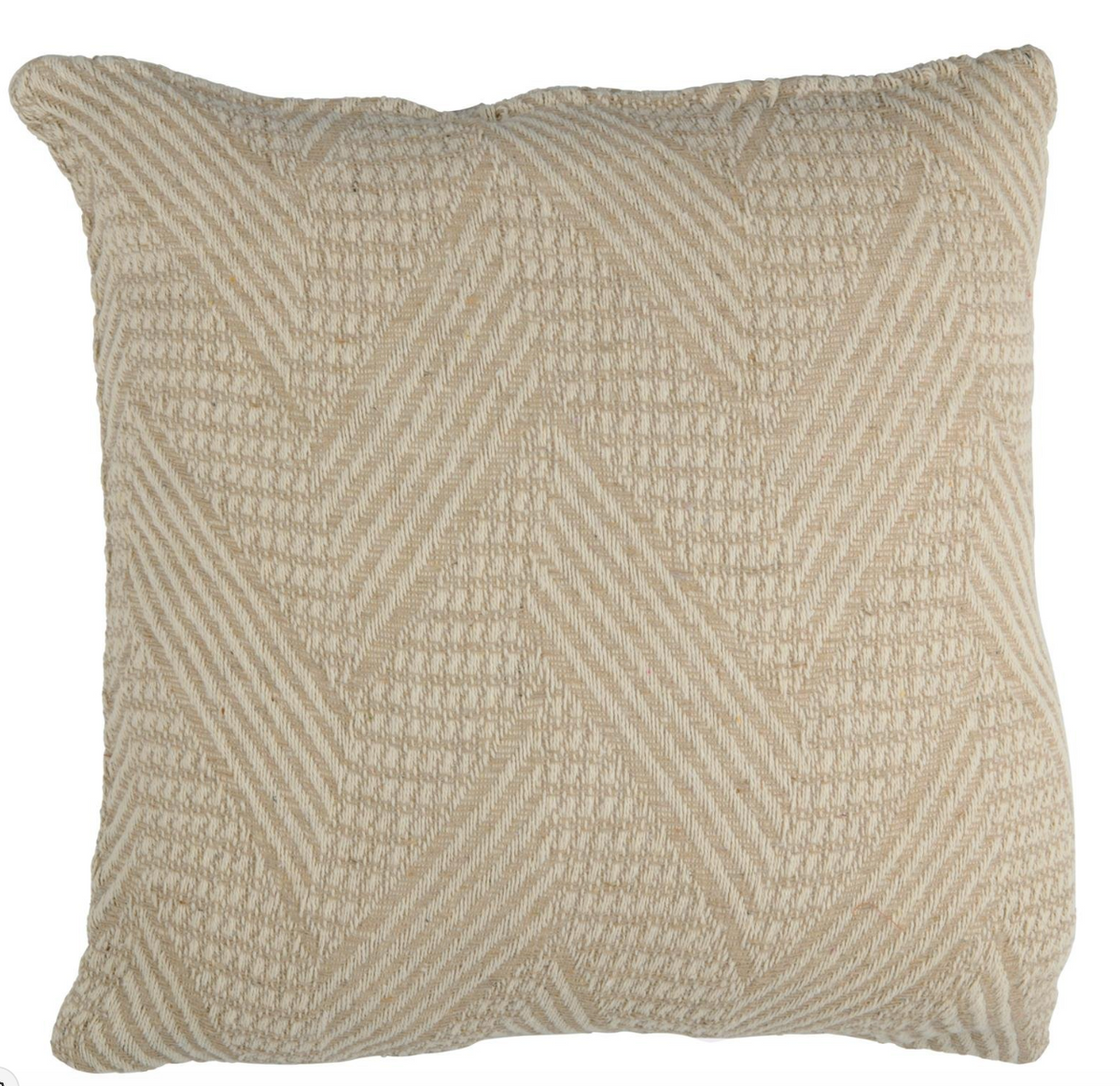 Pude med fyld 45x45 cm - Grafisk Beige