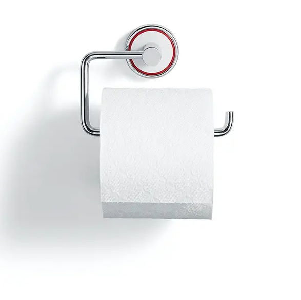 Toiletrulleholder Mafalda – Krom og hvid