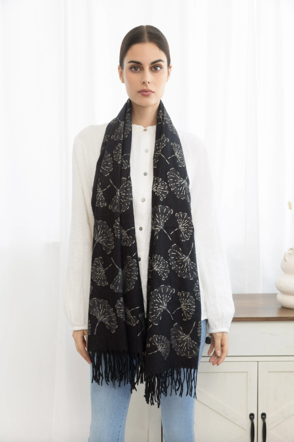 Tørklæde Silky Black