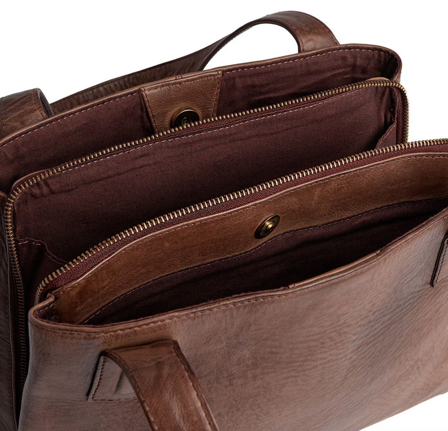 Skuldertaske - Brandy leather