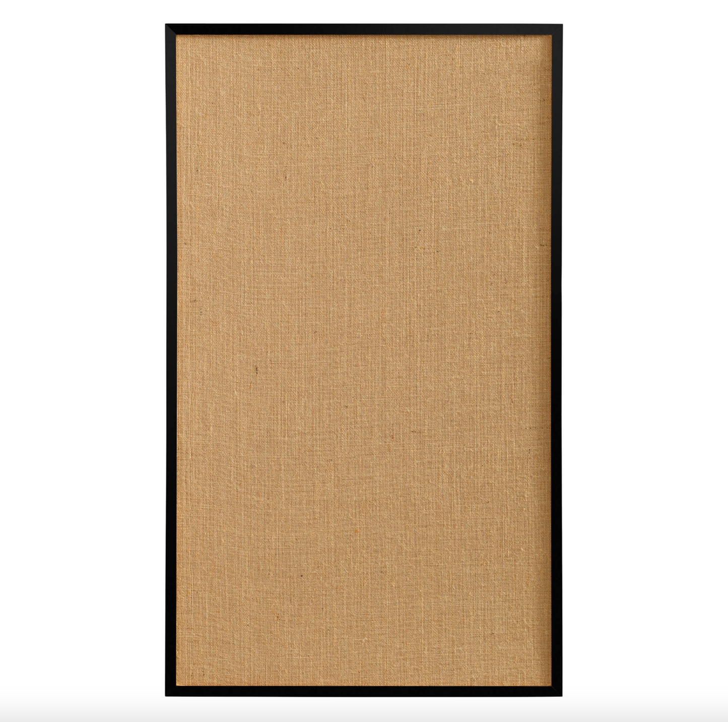 Stor Hessian opslagstavle m. Sort Træramme – 100x60cm