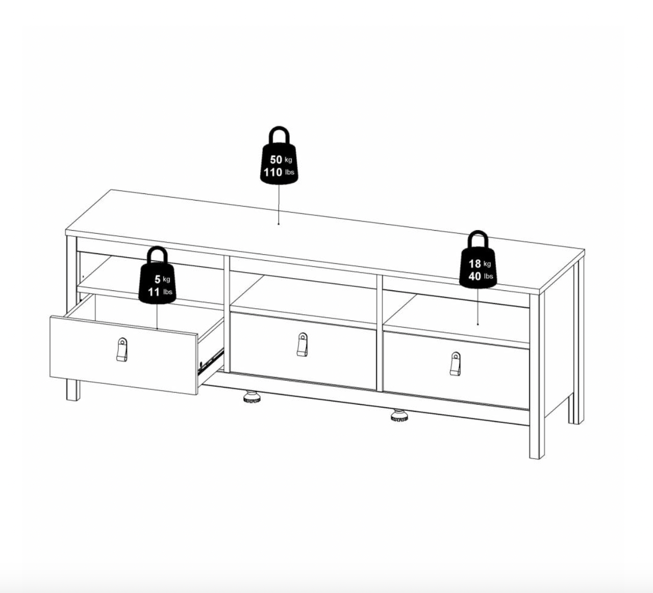 Tvbord - White