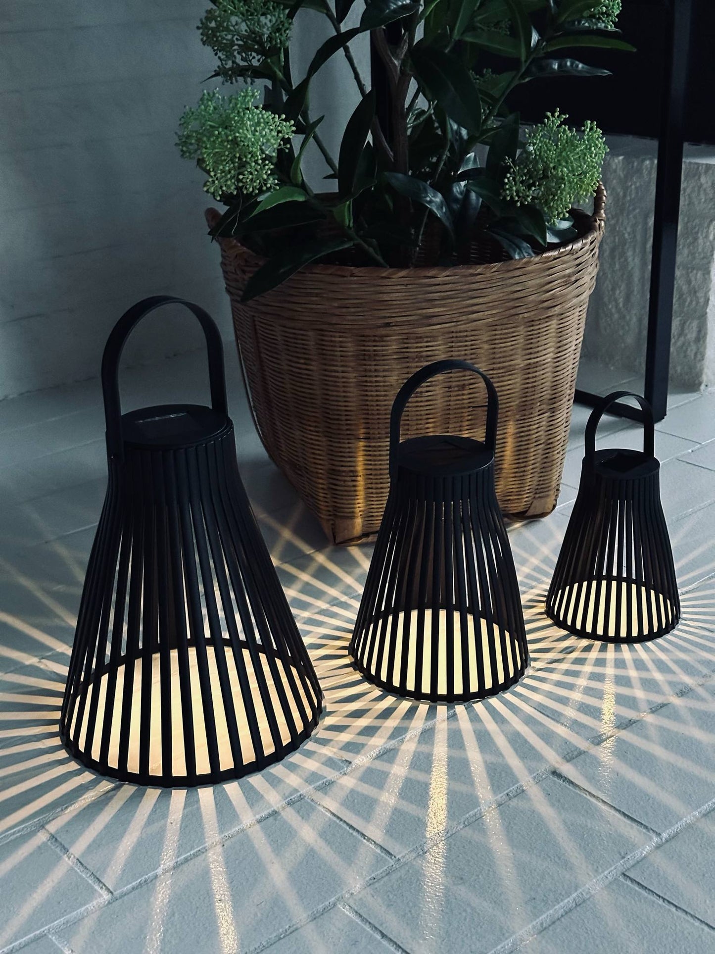 Lanterne med solceller - GARDEN BLACK 14cm