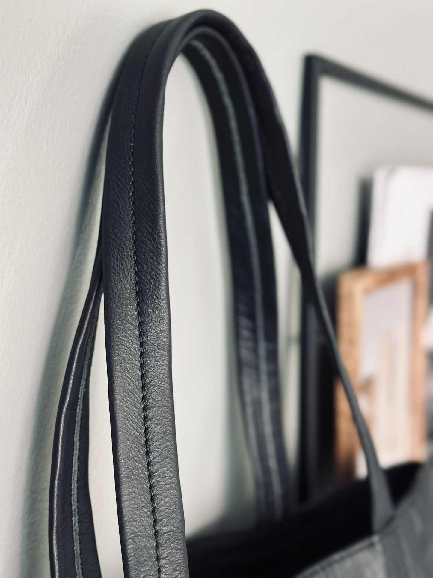 Shopper Anna - Black leather