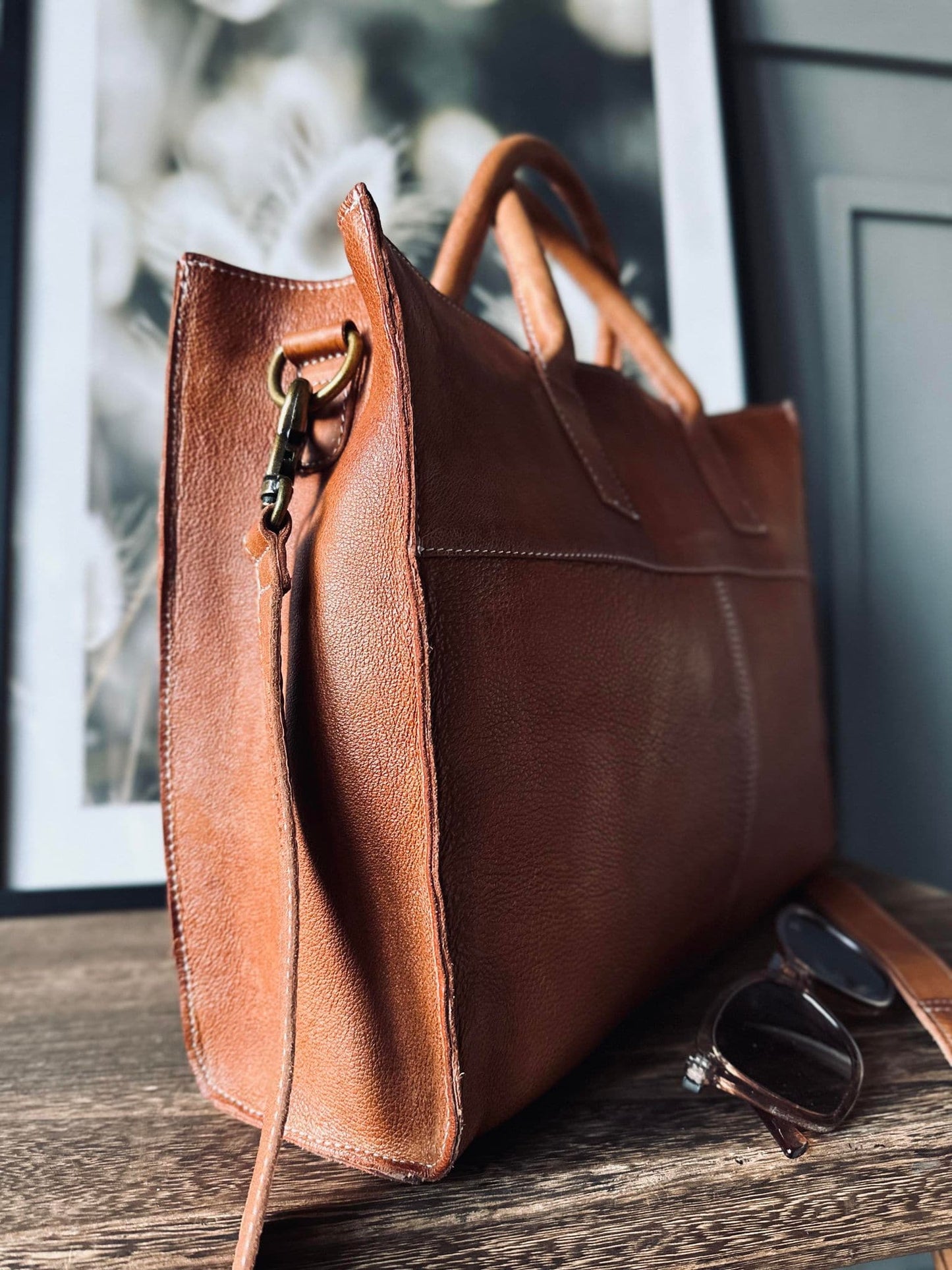 Arbejdstaske Amy Cognac - VIAMAJA.DK