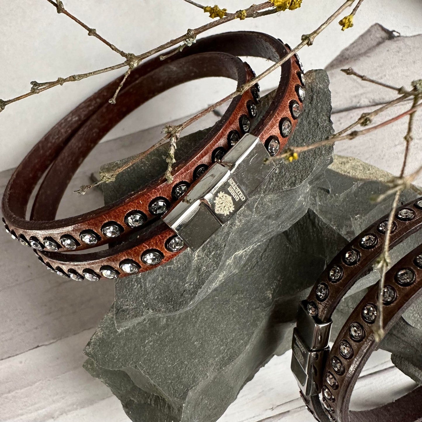 Armbånd Brown m. Swarowski sten - VIAMAJA.DK