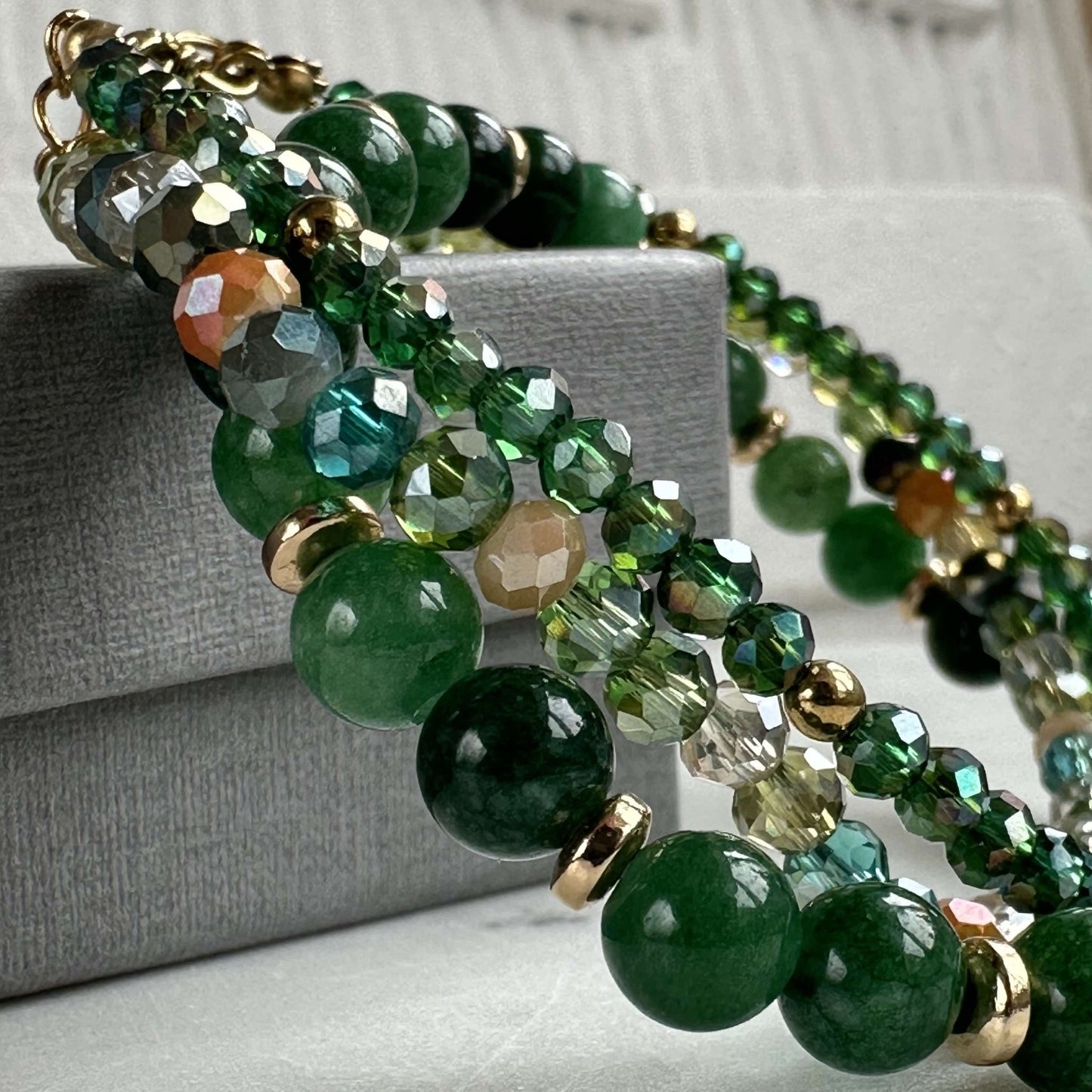 Armbånd GISELE Emerald – Sæt med 3 stk - VIAMAJA.DK