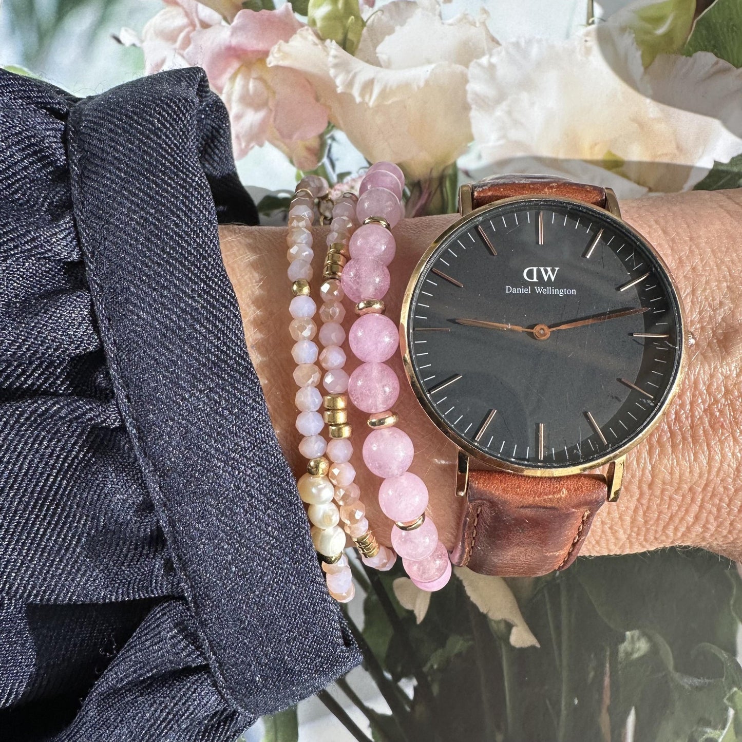 Armbånd GISELE Rose – Sæt med 3 stk - VIAMAJA.DK