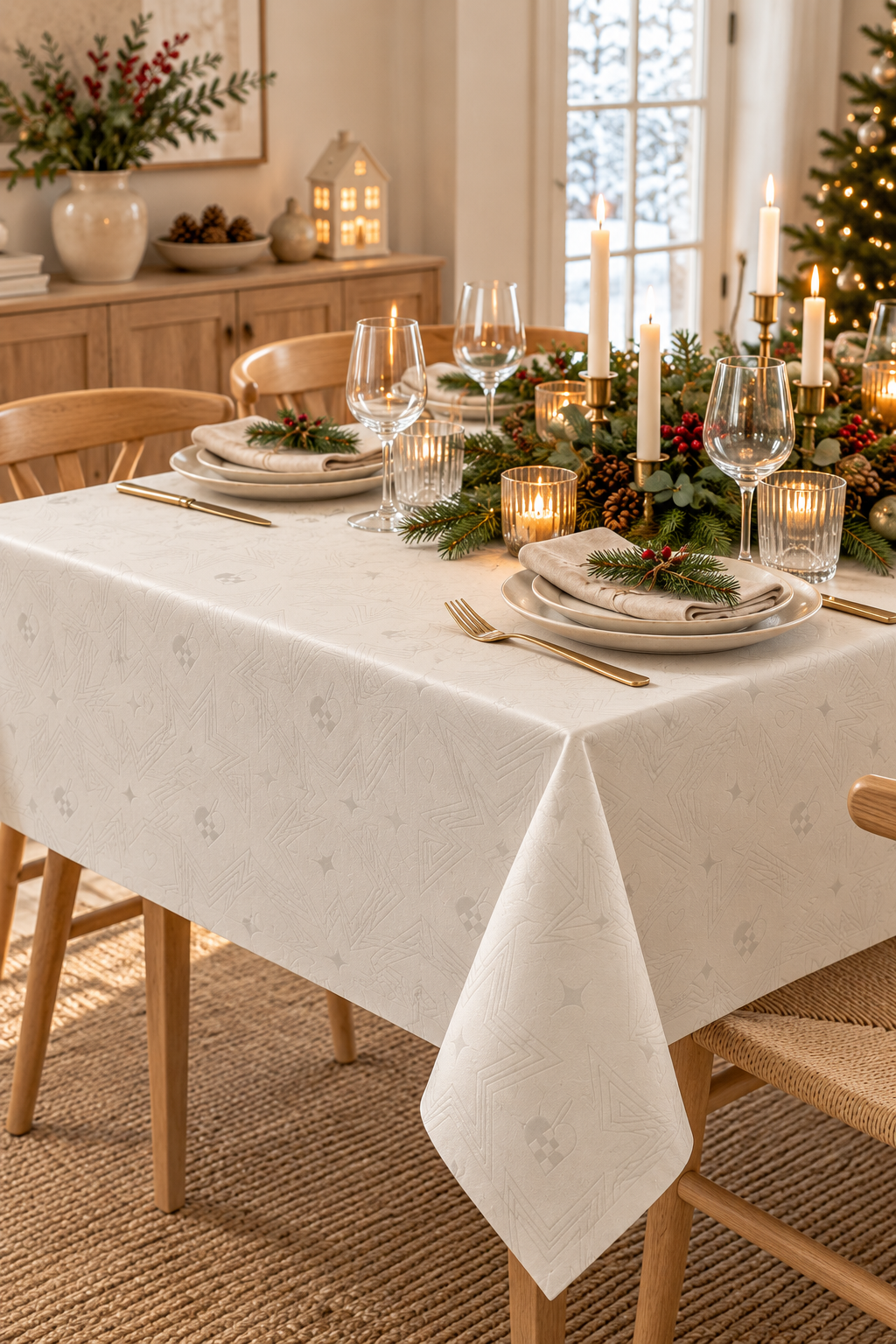 Juledug Jacquard - 320cm
