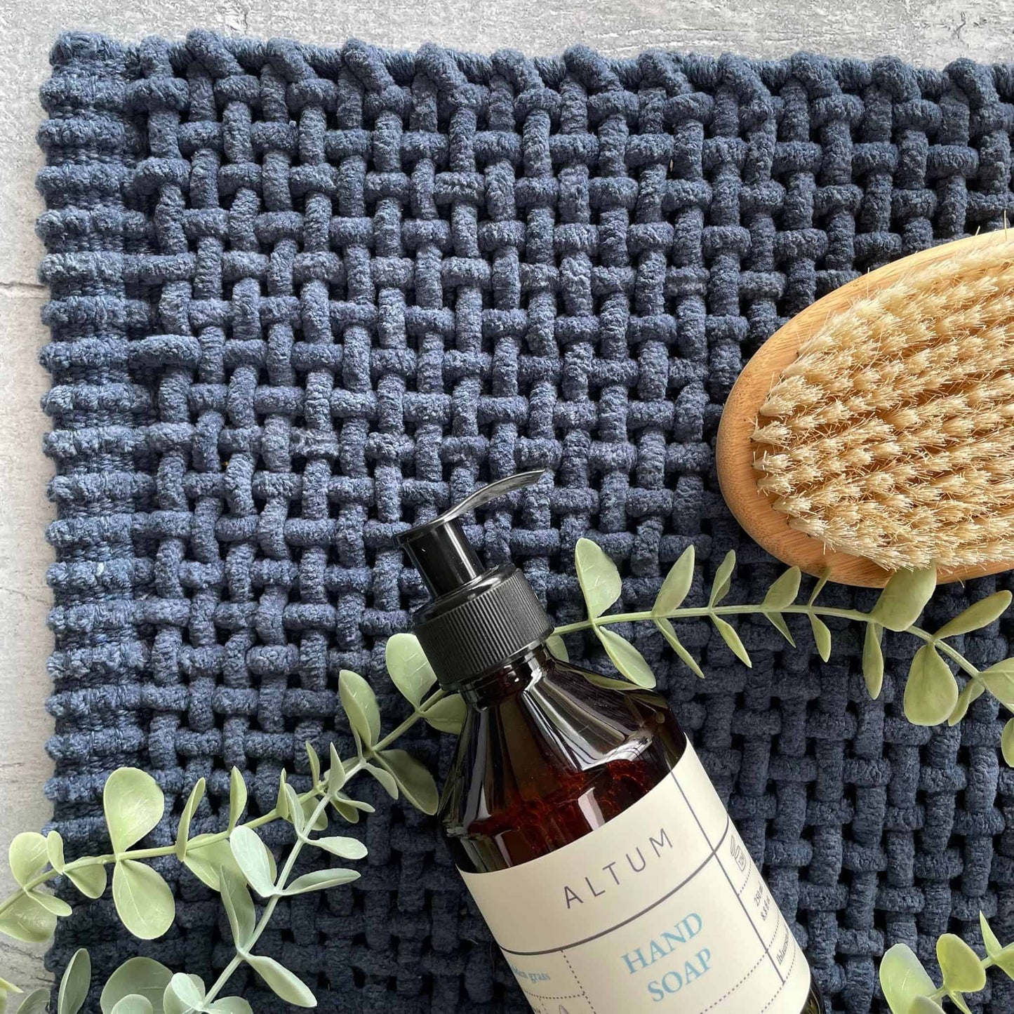 Bademåtte 50x80cm – Blå - VIAMAJA.DK