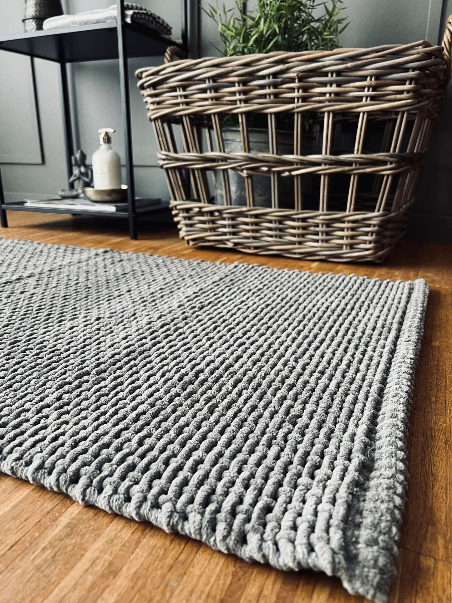 Bademåtte XL Grå 60x120cm - VIAMAJA.DK