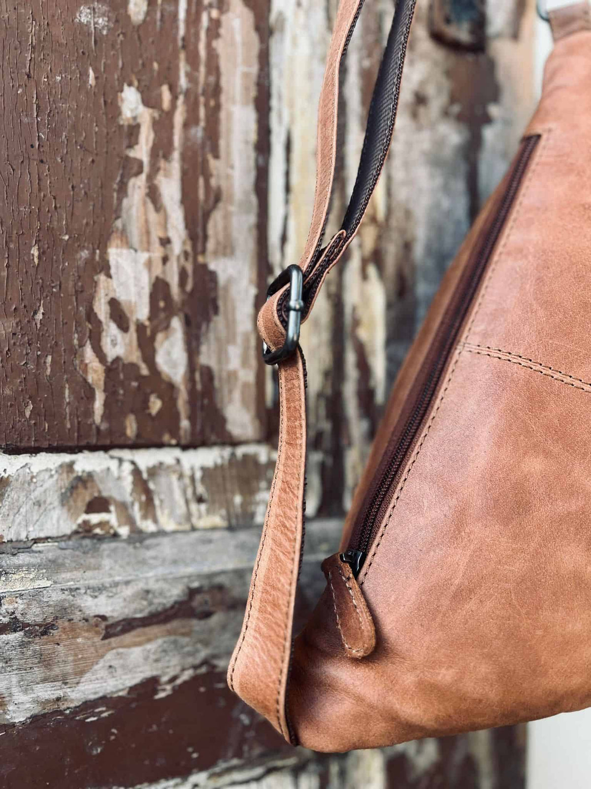 Bæltetaske LINA - Cognac vintage - VIAMAJA.DK