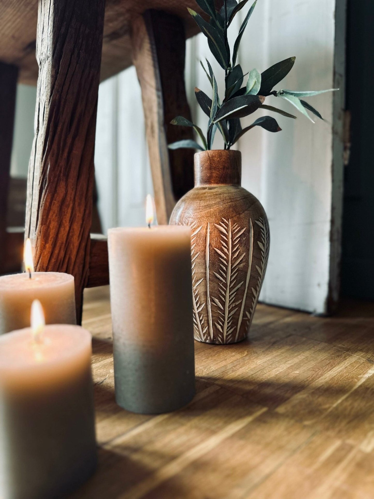 Bloklys – Rustik taupe - VIAMAJA.DK