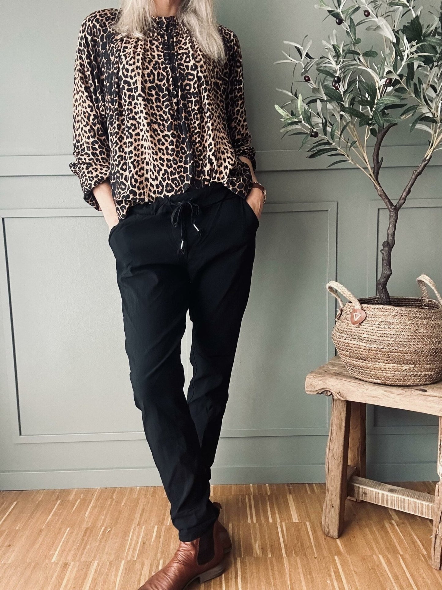 Bluse Leopard - VIAMAJA.DK