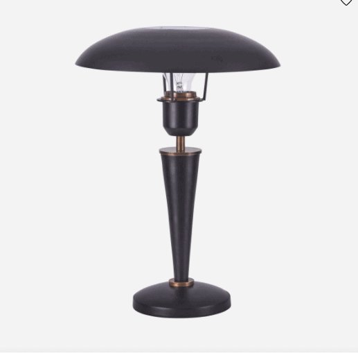 Bordlampe, Opal, Sort - VIAMAJA.DK