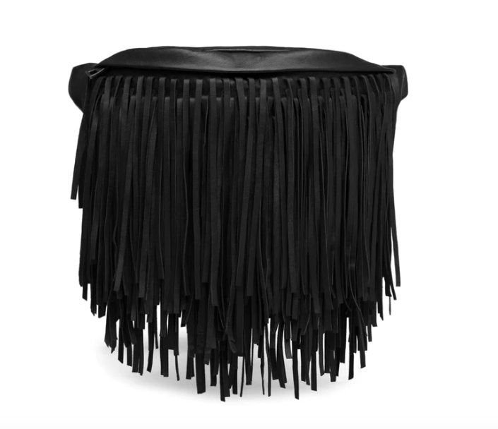 Bumbag COW Black - med frynser - VIAMAJA.DK