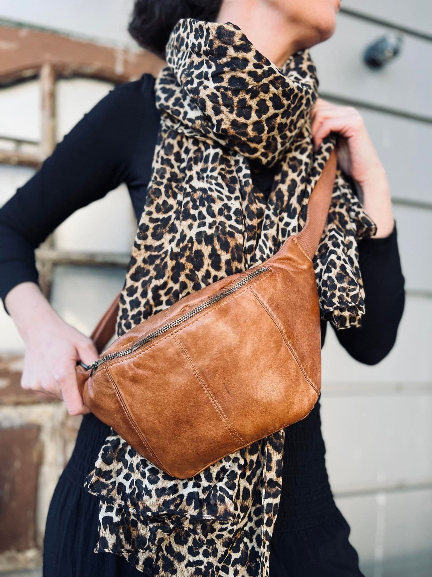 Bumbag JUNE - Cognac - VIAMAJA.DK