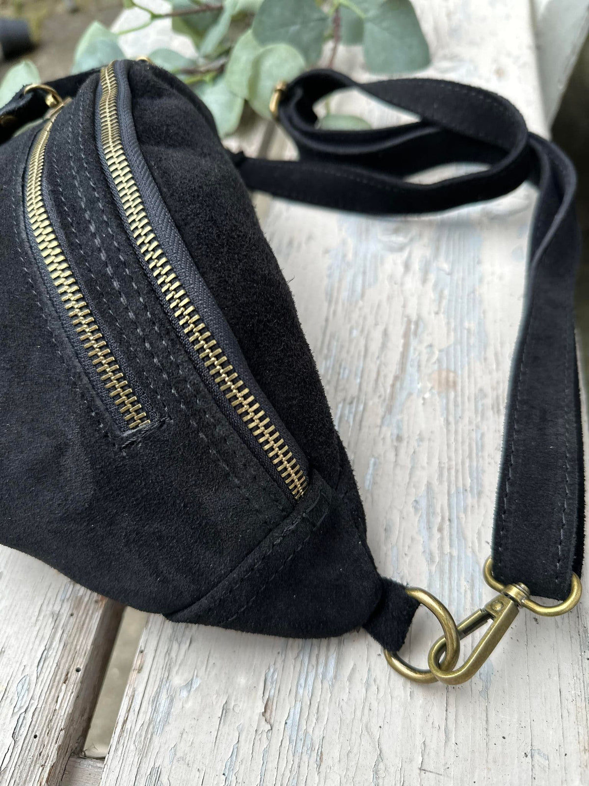Bumbag Ruskind Black - VIAMAJA.DK