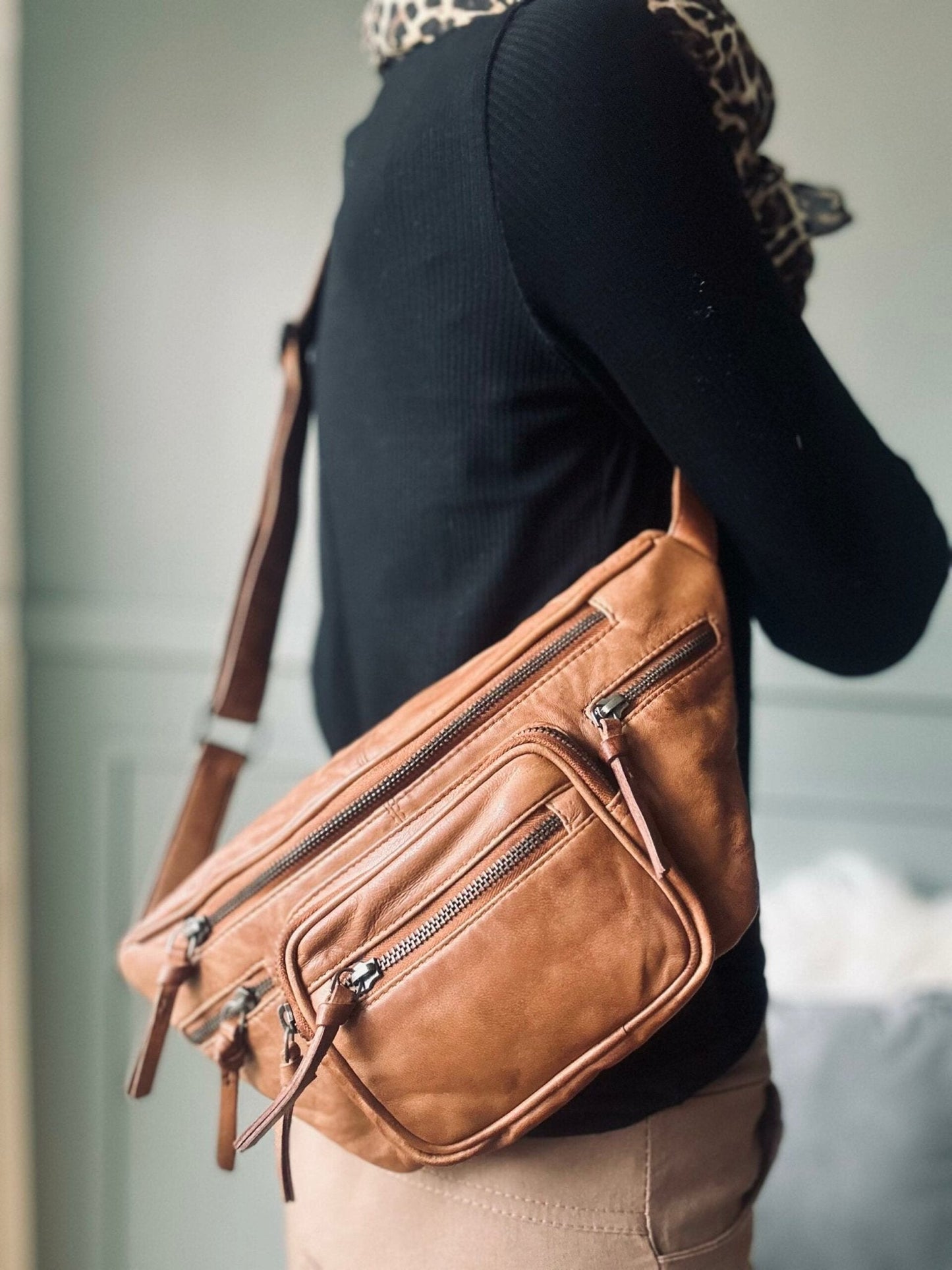 Bumbag – VINTAGE cognac - VIAMAJA.DK