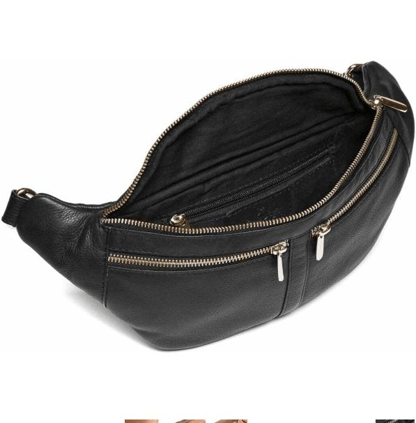 Bumbag ZIPPER Black / Gold - VIAMAJA.DK