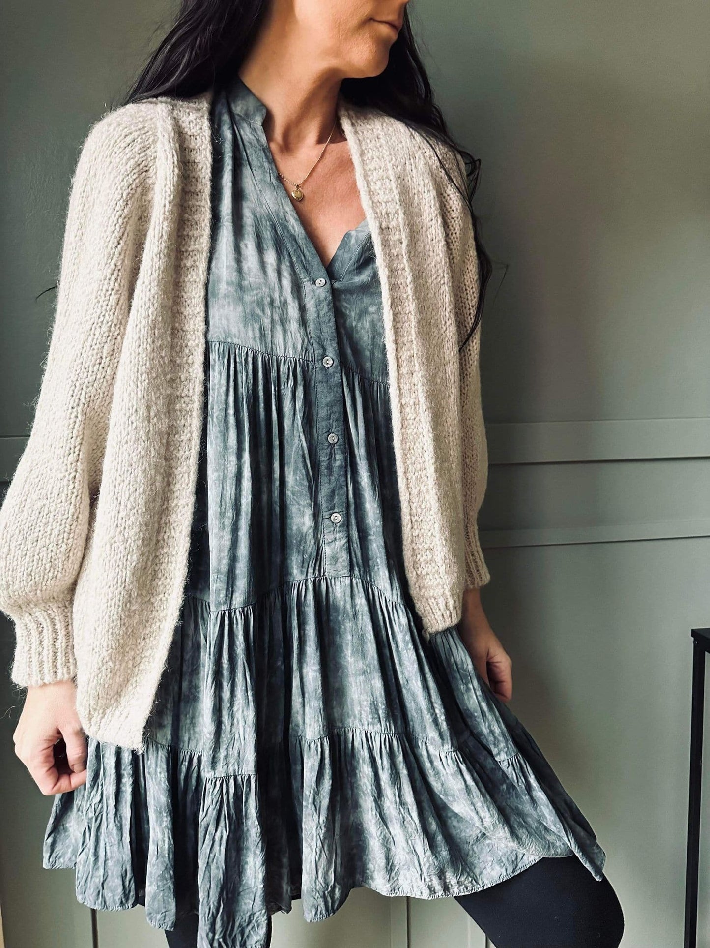 Cardigan Beige Mohair mix - VIAMAJA.DK