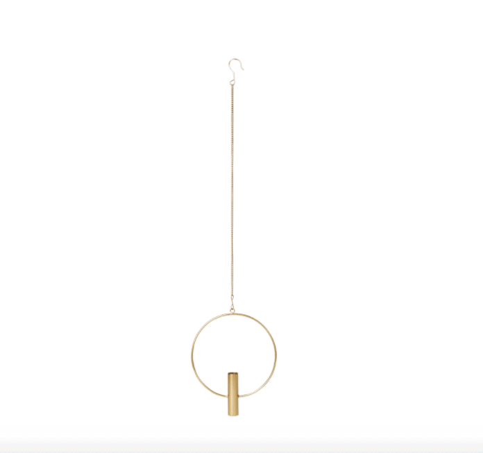 Cirkel ophæng / Lysestage eller vase – Guld – Ø20 - VIAMAJA.DK