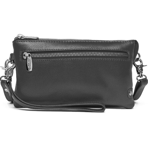Clutch - Black / silver leather - VIAMAJA.DK