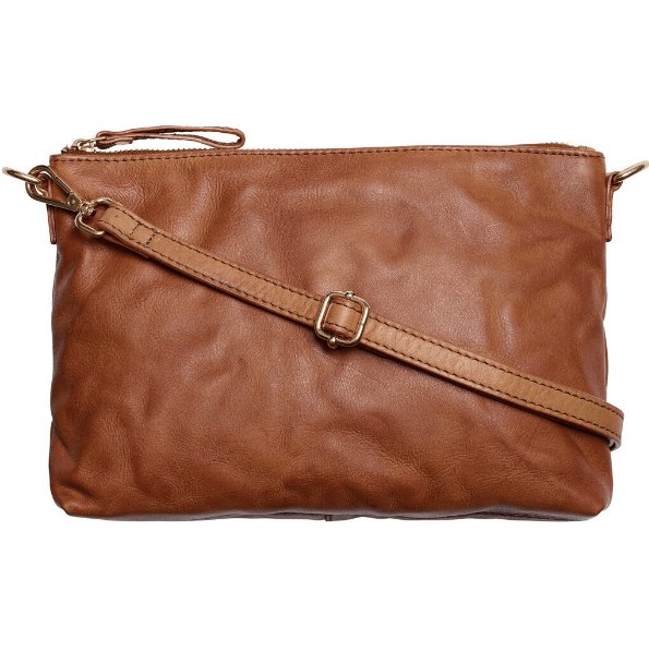Clutch i vasket skind – cognac - VIAMAJA.DK