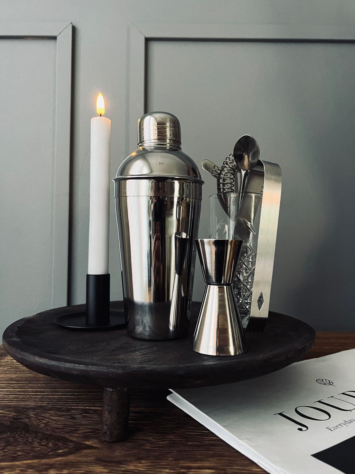 Cocktail shaker sæt med 5 dele - VIAMAJA.DK