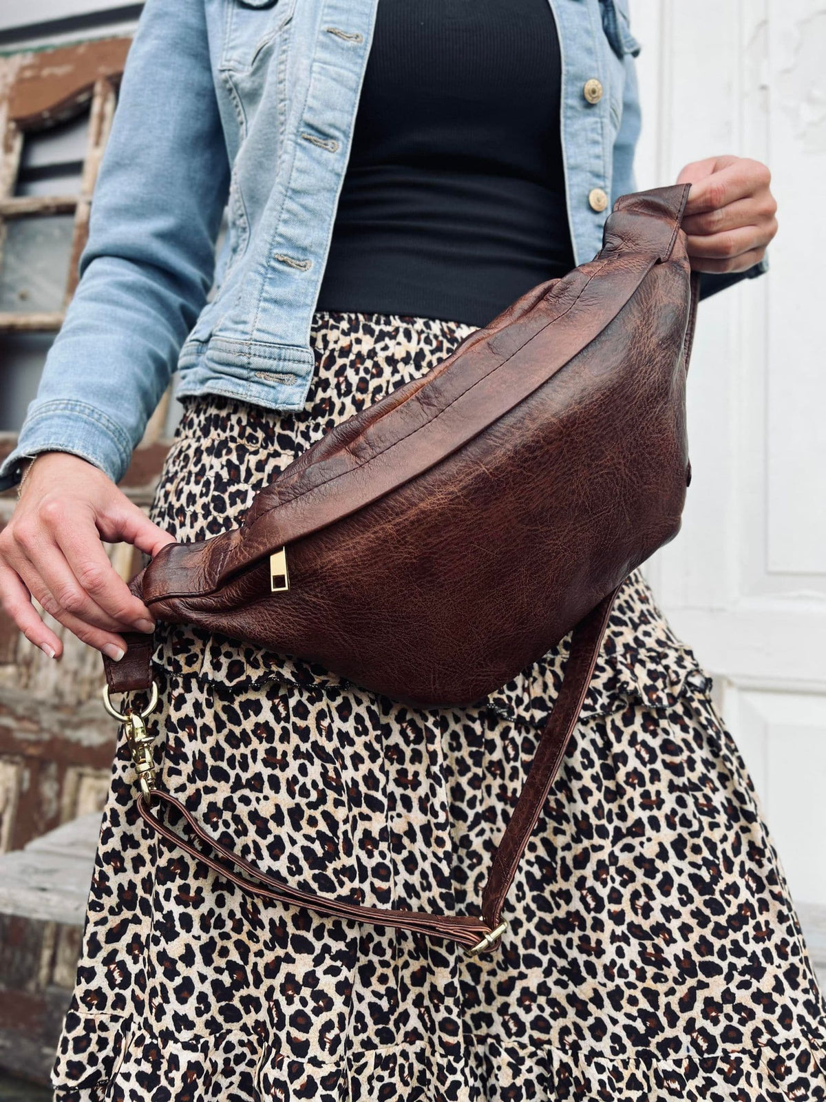 Cool Buffy Bumbag i smørblødt læder - Brandy - VIAMAJA.DK