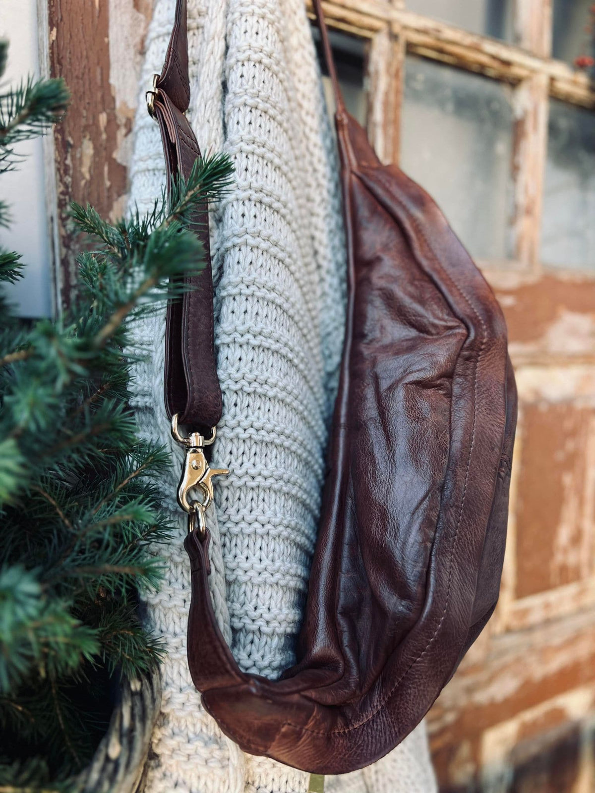 Cool Buffy XL Bumbag i smørblødt læder - Brandy - VIAMAJA.DK