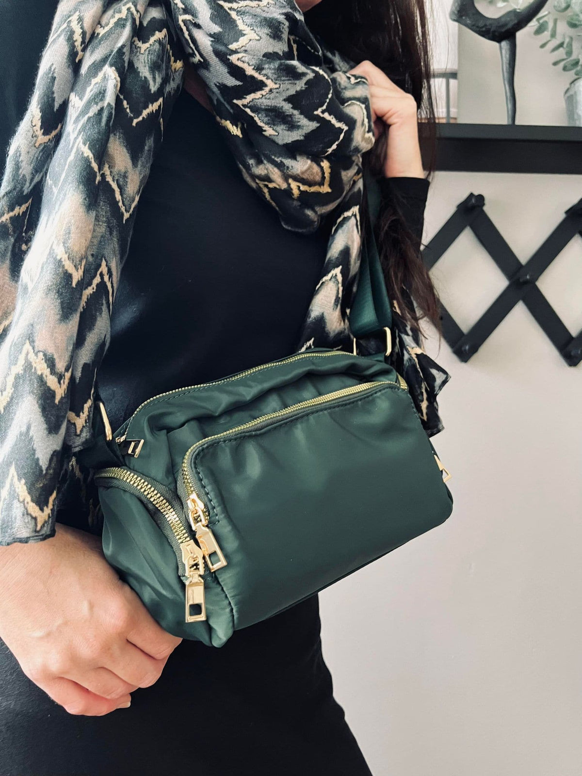 Crossbody - Kaki Nylon - VIAMAJA.DK